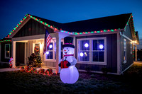 House decorated at night hero